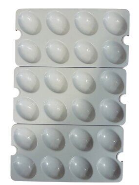 Tupperware Egg Trays Set Of 3 White Deviled Hard Boiled Chocolate Strawberries